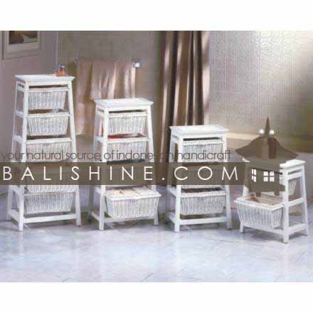 Balishine: Your natural source of indonesian handicraft presents in its Home Decor collection the Chest Of Drawers:114JAS653027:This chest of drawers is produced in Bali made from rotan. 2 drawers  White color or natural color