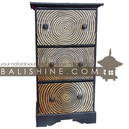 Balishine: Your natural source of indonesian handicraft presents in its Home Decor collection the Funny Chest:114RAH624651:This funny chest is produced in Bali made from albesia wood. It has 3 drawers  Mix color