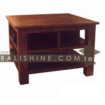 Balishine: Your natural source of indonesian handicraft presents in its Home Decor collection the Coffee Table:114SEF133965:This square coffee table is produced in indonesia, made from teak wood.  Natural, chocolate or dark color