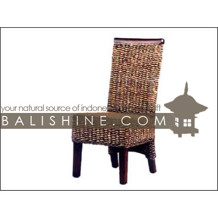 Balishine: Your natural source of indonesian handicraft presents in its Home Decor collection the Dining Chair:114SRI664090:This dining chair is produced in indonesia, made from banana leaf and teak wood.  Several materials are available : seagrass, banana leaf or rotan