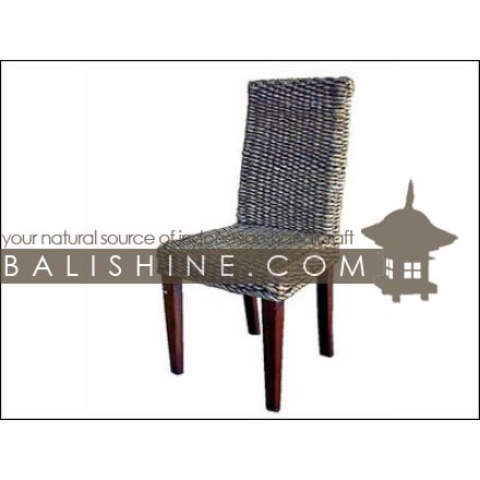 Balishine: Your natural source of indonesian handicraft presents in its Home Decor collection the Dining Chair:114SRI664103:This dining chair is produced in indonesia, made from banana leaf and teak wood.  Several materials are available : seagrass, banana leaf or rotan