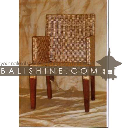 Balishine: Your natural source of indonesian handicraft presents in its Home Decor collection the Dining Chair:114SRI664111:This dining chair is produced in indonesia, made from banana leaf and teak wood.  Several materials are available : seagrass, banana leaf or rotan