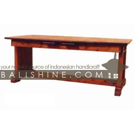 Balishine: Your natural source of indonesian handicraft presents in its Home Decor collection the Dining Table:114SEF233890:This rectangular dining table is produced in indonesia, made from teak wood.  Natural, chocolate or dark color