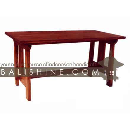 Balishine: Your natural source of indonesian handicraft presents in its Home Decor collection the Dining Table:114SEF233891:This rectangular dining table is produced in indonesia, made from teak wood.  Natural, chocolate or dark color