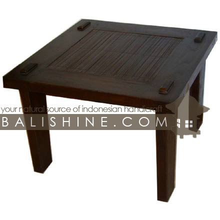 Balishine: Your natural source of indonesian handicraft presents in its Home Decor collection the Dining Table:114SRI233817:This square dining table is produced in indonesia, made from teak wood.  Natural, chocolate or dark color