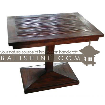 Balishine: Your natural source of indonesian handicraft presents in its Home Decor collection the Dining Table:114SRI233888:This square dining table is produced in indonesia, made from teak wood and bamboo.  Natural color