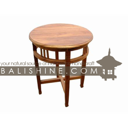 Balishine: Your natural source of indonesian handicraft presents in its Home Decor collection the Dining Table:114SRI233899:This round dining table is produced in indonesia, made from teak wood.  Natural, chocolate or dark color