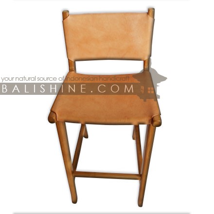 Balishine: Your natural source of indonesian handicraft presents in its Home Decor collection the Leather BarStool:114TWN667729:This leather barstool will add a beautiful touch to your house. Handcrafted in Bali. Teak wood and premium leather imported from Java.  