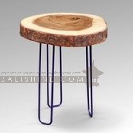 Balishine: Your natural source of indonesian handicraft presents in its Home Decor collection the Putu Suar Wood Side Table Black Leg:114CAN238068:This beautiful side table is made in Bali, Indonesia, from natural solid Suar wood. Top is natural suar wood color and legs are painted in black.  