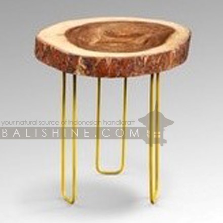 Balishine: Your natural source of indonesian handicraft presents in its Home Decor collection the Putu Suar Wood Side Table Yellow Leg:114CAN238069:This beautiful side table is made in Bali, Indonesia, from natural solid Suar wood. Top is natural suar wood color and legs are painted in yellow.  