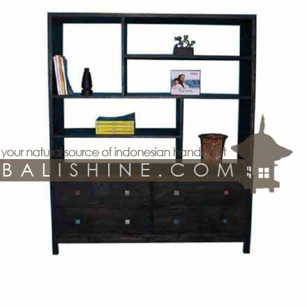 Balishine: Your natural source of indonesian handicraft presents in its Home Decor collection the Shelves:114SEF264632:This shelve is produced in indonesia, made from teak wood. It has 4 drawers.  Natural, chocolate or dark color