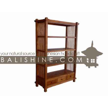 Balishine: Your natural source of indonesian handicraft presents in its Home Decor collection the Shelves:114SRI263831:This book library is produced in indonesia, made from teak wood.  Natural, chocolate or dark color