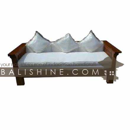 Balishine: Your natural source of indonesian handicraft presents in its Home Decor collection the Sofa:114SEF443909:This sofa is produced in indonesia, made from teak wood. This price is without cushion.  Natural, chocolate or dark color
