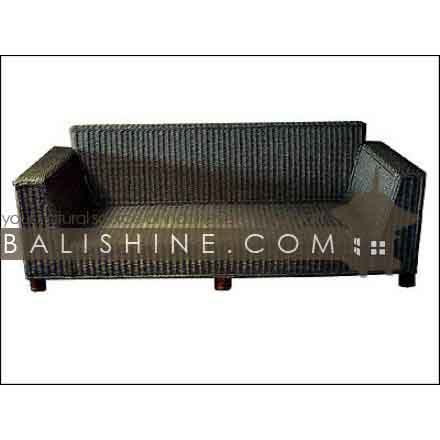Balishine: Your natural source of indonesian handicraft presents in its Home Decor collection the Sofa:114SRI444043:This sofa is produced in indonesia, made from enceng gondok and teak wood. This price is without cushion.  Several materials are available : seagrass, banana leaf or rotan