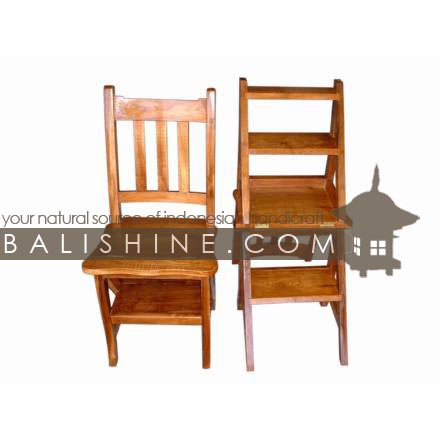 Balishine: Your natural source of indonesian handicraft presents in its Home Decor collection the Step Ladder Chair:114GEN663814:This transformable chair is produced in indonesia, made from teak wood. It is transformable into stepladder.  Natural color