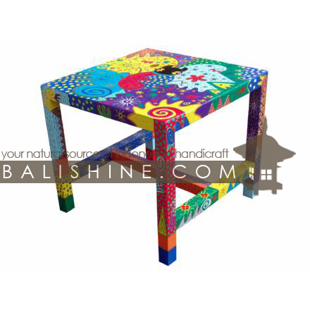 Balishine: Your natural source of indonesian handicraft presents in its Home Decor collection the Table:114KAG624644:This funny table is produced in Bali made from albesia wood.  Mix color