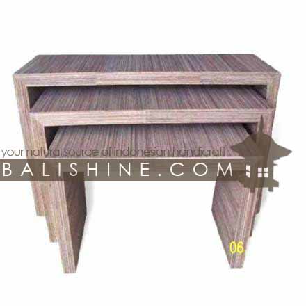 Balishine: Your natural source of indonesian handicraft presents in its Home Decor collection the Table Set Of 3:114JAS233078:This set of 3 Tables is produced in Bali made from wood lidie coconut finishing.  Natural color