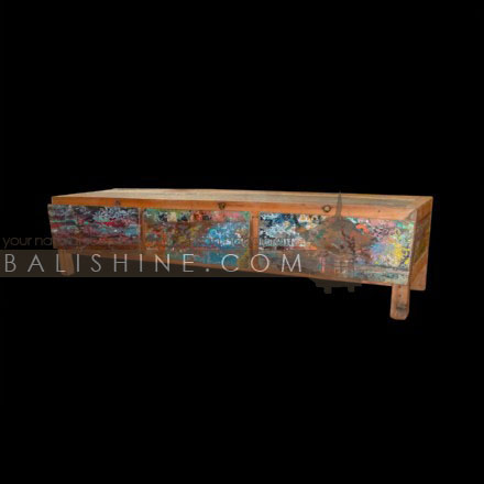 Balishine: Your natural source of indonesian handicraft presents in its Home Decor collection the TV Stand:114FAK256470:This TV stand is produced in indonesia, made from teak wood. It has 3 drawers.  Mixed color