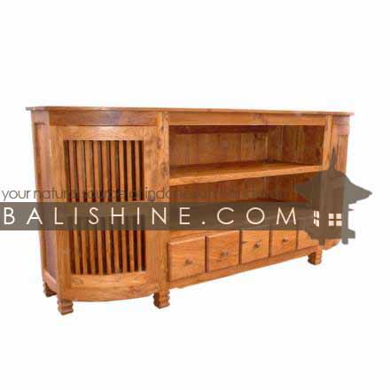 Balishine: Your natural source of indonesian handicraft presents in its Home Decor collection the TV Stand:114GEN253990:This TV stand is produced in indonesia, made from teak wood. It has 2 doors and 5 drawers.  Natural, chocolate or dark color