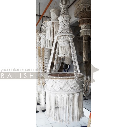Balishine: Your natural source of indonesian handicraft presents in its Home Decor collection the Vintage Boho Macrame Hanging table:114NUS237984:This hanging table is just amazing!! A bohemian treasure that has been hidden away for a few decades just waiting for us to appreciate it again. This piece is absolutely stunning! I can visualize it hanging next to an awesome lounge chair or as a bedside table. It is a fantastic example of macram? art and Bohemian style.   Handmade, natural, 100% cotton. Available in white or light brown color.