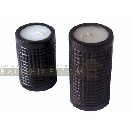 Balishine: Your natural source of indonesian handicraft presents in its Home Decor collection the Candle Set of 2:13DAI95510:This set of 2 candles is produced in indonesia made from albasia wood.  