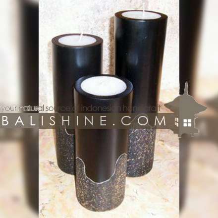 Balishine: Your natural source of indonesian handicraft presents in its Home Decor collection the Candle Set Of 3:13JAS93295:This set of 3 round candles is produced in indonesia made from wood with carving patterns.  Natural with patterns