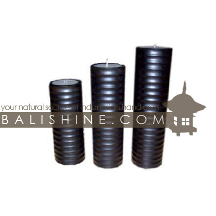 Balishine: Your natural source of indonesian handicraft presents in its Home Decor collection the Candle Set Of 3:13JAS93301:This set of 3 round candles is produced in indonesia made from carving wood.  Natural with carving