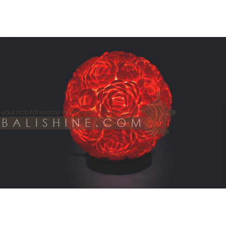Balishine: Your natural source of indonesian handicraft presents in its Home Decor collection the Lamp:13DUL156410:This lamp is produced in Indonesia made from resin with natural shell.  For electric fitting please contact us