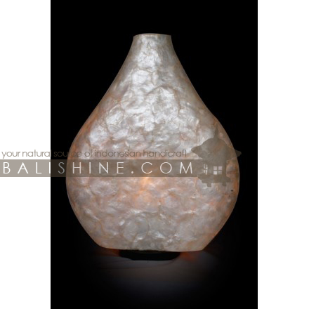 Balishine: Your natural source of indonesian handicraft presents in its Home Decor collection the Lamp:13DUL156422:This lamp is produced in Indonesia made from resin with natural shell.  For electric fitting please contact us