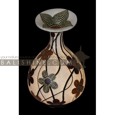 Balishine: Your natural source of indonesian handicraft presents in its Home Decor collection the Lamp:13DUL156424:This lamp is produced in Indonesia made from dot painting resin.  For electric fitting please contact us