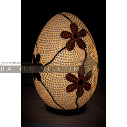 Balishine: Your natural source of indonesian handicraft presents in its Home Decor collection the Lamp:13DUL156425:This lamp is produced in Indonesia made from dot painting resin.  For electric fitting please contact us
