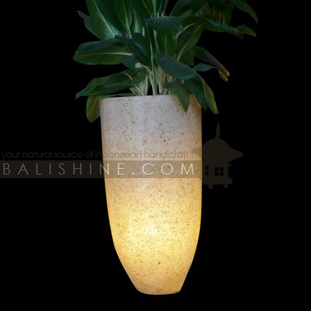 Balishine: Your natural source of indonesian handicraft presents in its Home Decor collection the Lamp :13NAA155429:This lamp is produced in Bali made from stone and resin.  For electric fitting please contact us