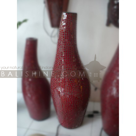 Balishine: Your natural source of indonesian handicraft presents in its Home Decor collection the Lamp :13NAA155434:This lamp is produced in Bali made from mosaic.  For electric fitting please contact us