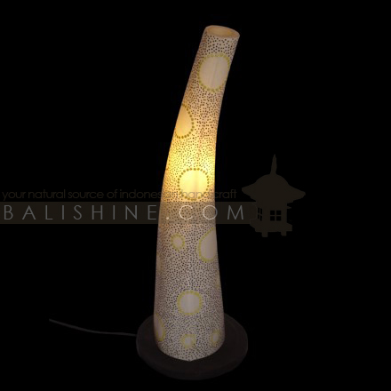 Balishine: Your natural source of indonesian handicraft presents in its Home Decor collection the Lamp:13NAA155649:This lamp is made from fiber glass with MDF wood.  For electric fitting please contact us