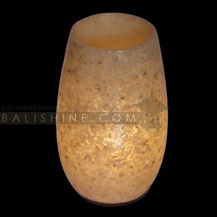 Balishine: Your natural source of indonesian handicraft presents in its Home Decor collection the Lamp:13NAA155651:This lamp is made from fiber glass with natural stone.  For electric fitting please contact us