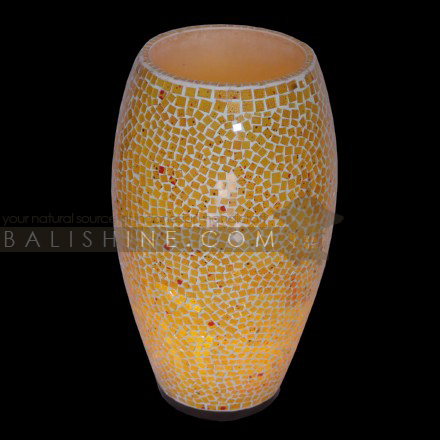 Balishine: Your natural source of indonesian handicraft presents in its Home Decor collection the Lamp:13NAA155654:This lamp is made from fiber glass with glass mosaic finishing.  For electric fitting please contact us