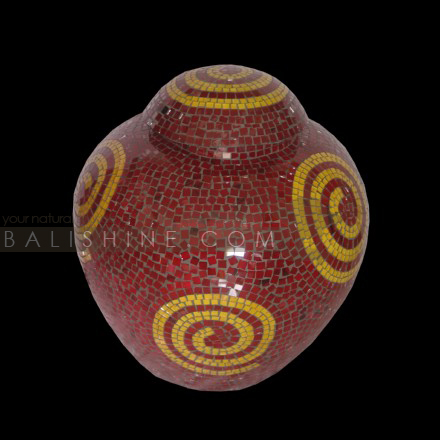 Balishine: Your natural source of indonesian handicraft presents in its Home Decor collection the Lamp:13NAA155657:This lamp is made from fiber glass with glass mosaic finishing.  For electric fitting please contact us