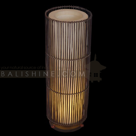 Balishine: Your natural source of indonesian handicraft presents in its Home Decor collection the Lamp:13NAA155659:This lamp is made from fiber glass with bamboo finishing.  For electric fitting please contact us