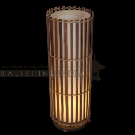 Balishine: Your natural source of indonesian handicraft presents in its Home Decor collection the Lamp:13NAA155660:This lamp is made from fiber glass with bamboo finishing.  For electric fitting please contact us