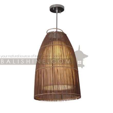 Balishine: Your natural source of indonesian handicraft presents in its Home Decor collection the Lamp:13NAA155662:This lamp is made from fiber glass with bamboo finishing.  For electric fitting please contact us