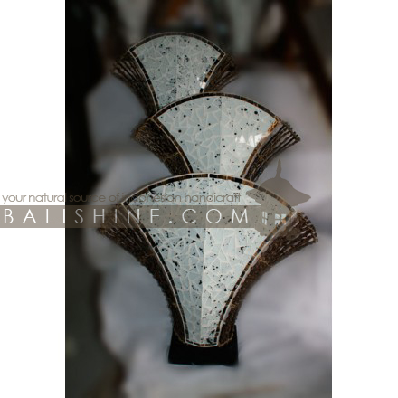 Balishine: Your natural source of indonesian handicraft presents in its Home Decor collection the Lamp:13SUN156305:This lamp is produced in Indonesia and made from fiberglass with mosaic glass and bamboo finishing.  For electric fitting please contact us