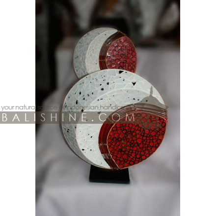 Balishine: Your natural source of indonesian handicraft presents in its Home Decor collection the Lamp:13SUN156306:This lamp is produced in Indonesia and made from fiberglass with mosaic glass and bamboo finishing.  For electric fitting please contact us