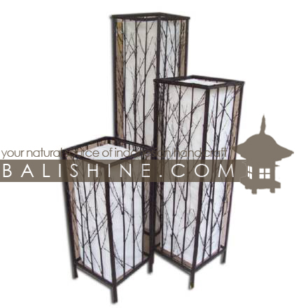 Balishine: Your natural source of indonesian handicraft presents in its Home Decor collection the Square Lamp:13JAS153083:This square lamp is produced in Indonesia made from bamboo with textile lamphade.  For electric fitting please contact us
