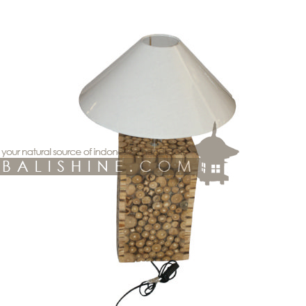 Balishine: Your natural source of indonesian handicraft presents in its Home Decor collection the Teck Wood Lamp:13KLM156880:This lamp is produced in Bali made from MDF and teck wood.  We sell this lamp without electric fitting. For electric fitting please contact us.