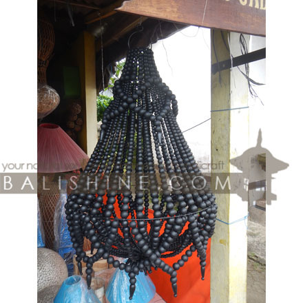 Balishine: Your natural source of indonesian handicraft presents in its Home Decor collection the Wooden Lampshade:13ALL867495:This lamp shade produced in Indonesia is made from natural wooden beads.  Other colors available.