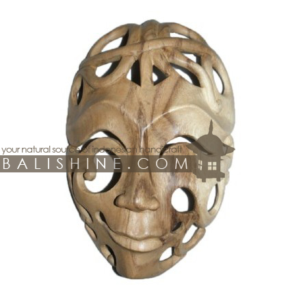Balishine: Your natural source of indonesian handicraft presents in its Home Decor collection the Mask:17MAR476166:This mask is produced in Bali made from suar wood  Same as picture