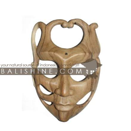 Balishine: Your natural source of indonesian handicraft presents in its Home Decor collection the Mask:17MAR476168:This mask is produced in Bali made from suar wood  Same as picture