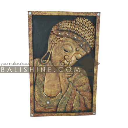 Balishine: Your natural source of indonesian handicraft presents in its Home Decor collection the Budha Panel:17OKA506871:This frame is a handicraft of Bali made from MDF wood .  