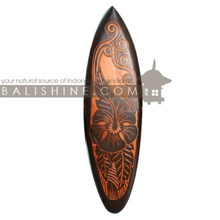 Balishine: Your natural source of indonesian handicraft presents in its Home Decor collection the Decorative Carving Surf Board:17ROR507756:This decorative surf board is made from jempinis wood with hand curving finishing.  Custom design available. Please contact us.