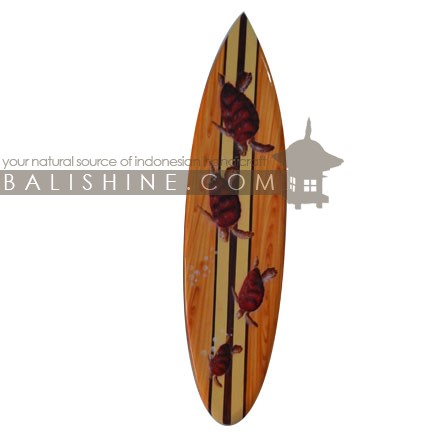 Balishine: Your natural source of indonesian handicraft presents in its Home Decor collection the Decorative Surf Board:17ROR507740:This decorative surf board is made from jempinis wood with hairbrush color finishing.  Custom design available. Please contact us.